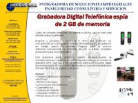 Grabadora Telefónica Espía 2GB
